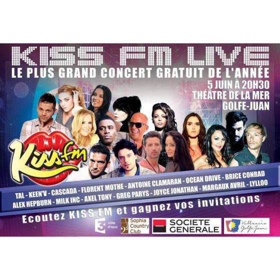 Le plus grand concert gratuit de l'année à GOLFE-JUAN le 5/06/13 